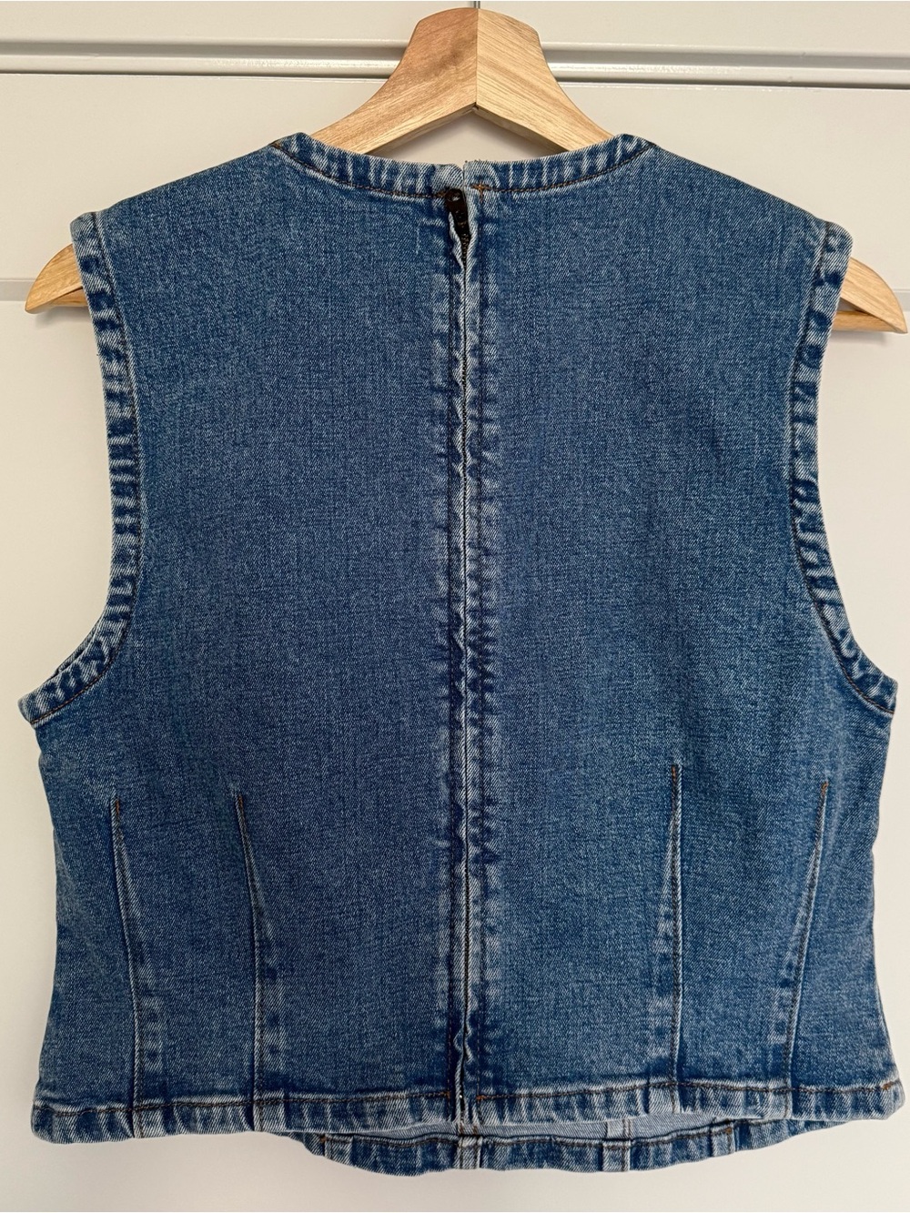 Abercrombie & Fitch Denim Shell Top (Medium Wash) - Picture 4 of 4